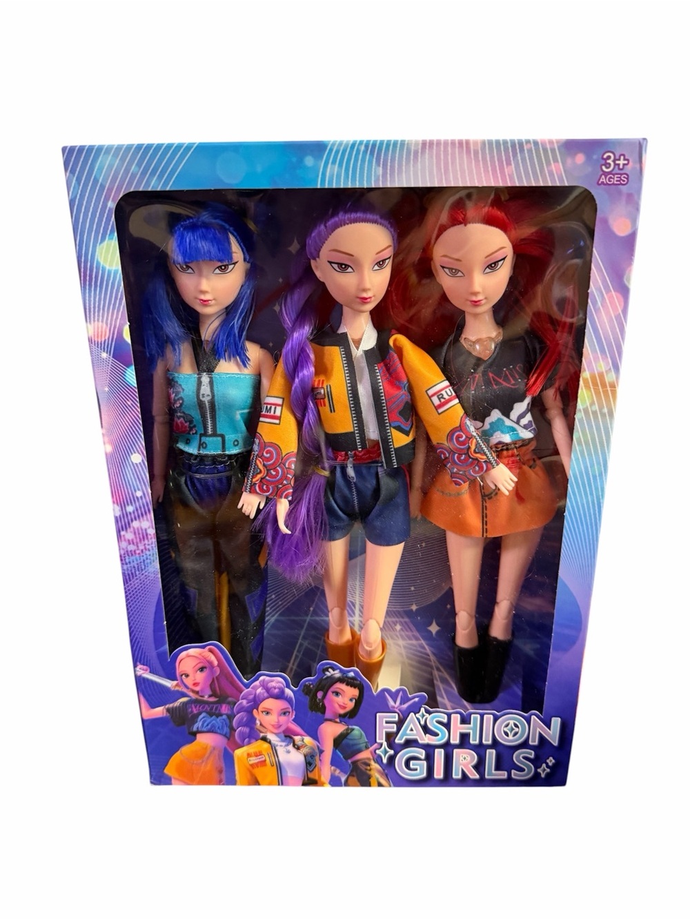 KPop Demon Hunters Cosplay Figures 3PCS Collectible Doll Set